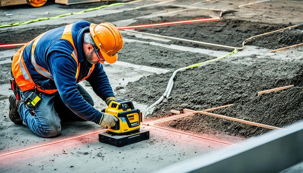 Kreuzlinienlaser im Einsatz